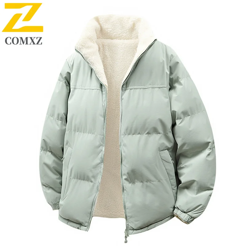 سترة COMXZ للرجال سروال قصير للأعمال غير رسمي بقصة ضيقة وياقة واقفة مقاوم للماء معطف مقاوم للرياح للتنزه والتخييم والصيد 2025 #4