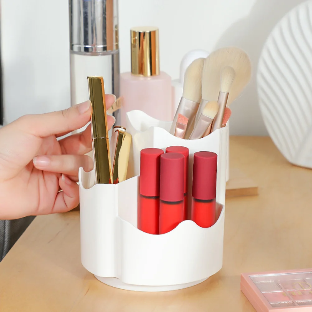 2-teiliger drehbarer Organizer mit breiter Öffnung, hält Make-up-Pinsel, Eyeliner, Bleistifte, Aufbewahrungsbecher für Schreibtisch, Kommode, Zuhause