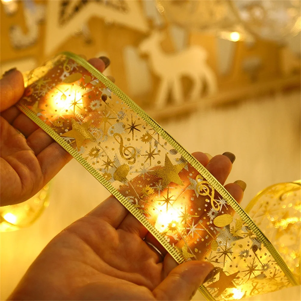 2/5/10M LED Ribbon Fairy Light String Christmas Tree Garland Lamp for Wedding Party Home New Year Decoration Battery Operated