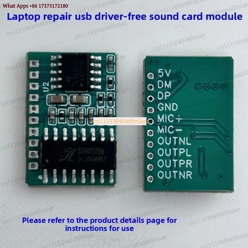 High Power USB Laptop Sound Card with Microphone Input & Dual Speaker Output – Plug-and-Play Audio Adapter