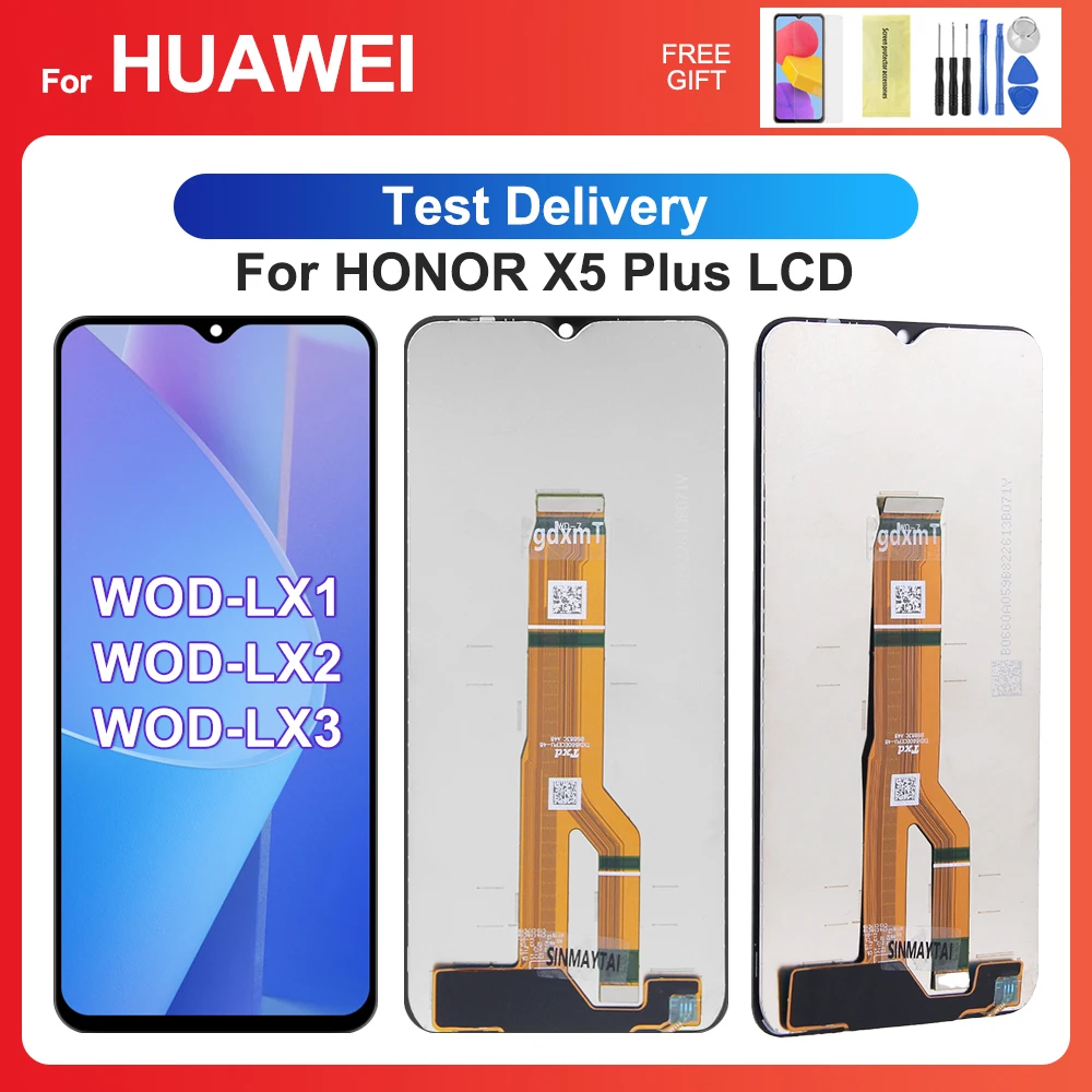 For HUAWEI Honor X5 Plus 6.56\'\'For HonorX5 Plus WOD-LX1 LX2 LX3 LCD Display Touch Screen Digitizer Assembly Replacement