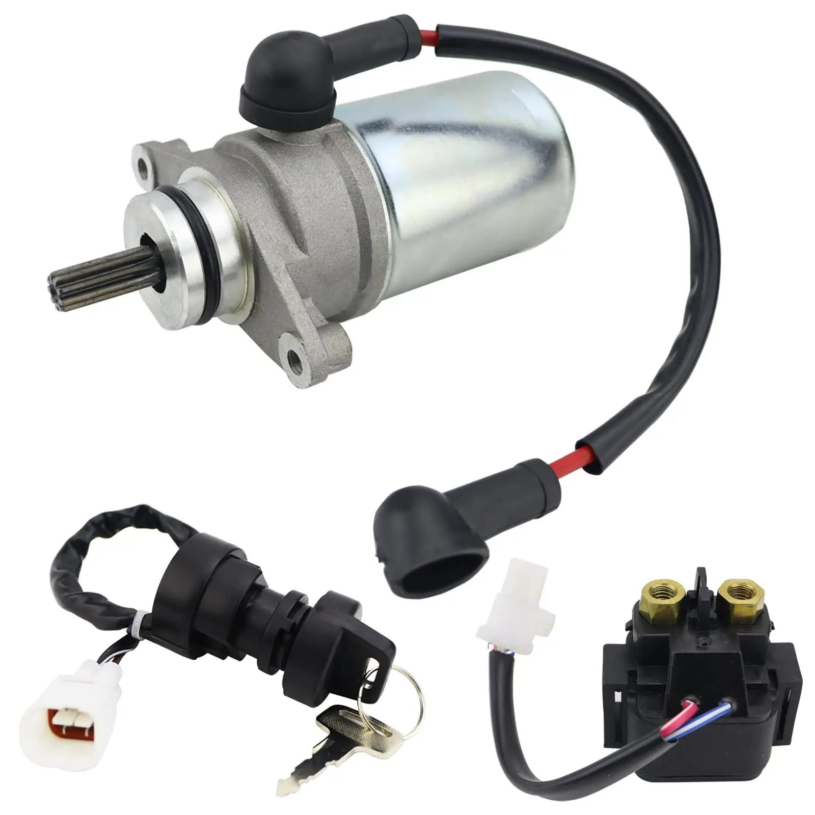 Starter Motor Solenoid Relay Ignition Switch for Yamaha Raptor 80 50 2004-2008 Grizzly 80 2005-2008 55X-81800-51-00 65X-81880-50