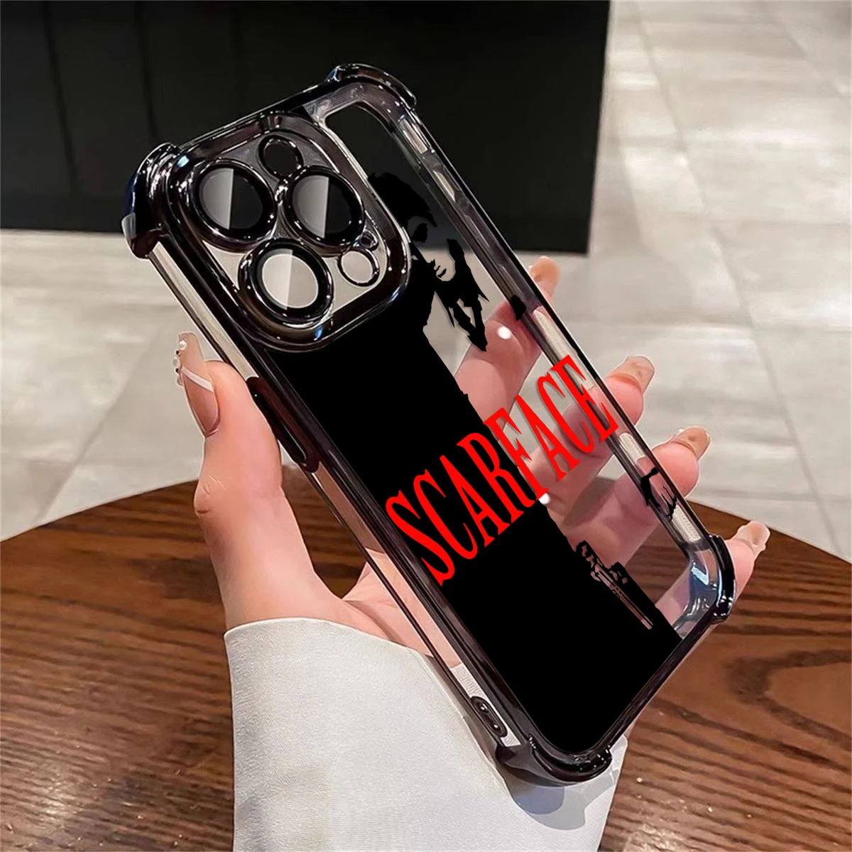 Film Scarface Phone Case For iPhone 16 15 14 13 12 11 Pro Max X XR XSMax 7 8 Plus Shockproof Clear Armor Cover