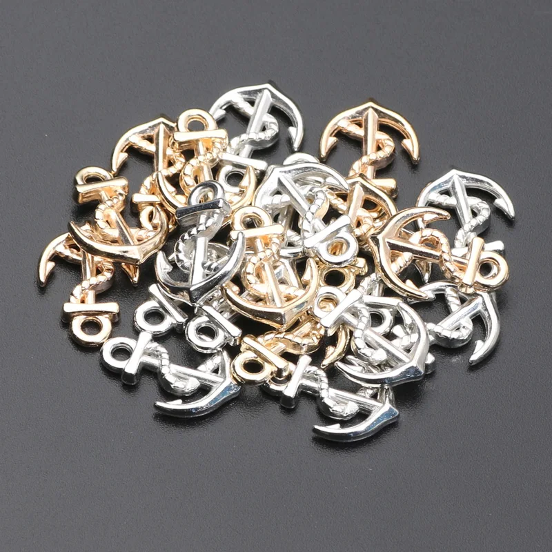 12x17mm Anchor Pendants Acrylic Beads 30pcs Acrylic Necklaces Bracelets Pendants For Jewelry Making DIY Crafts Gifts Accessories