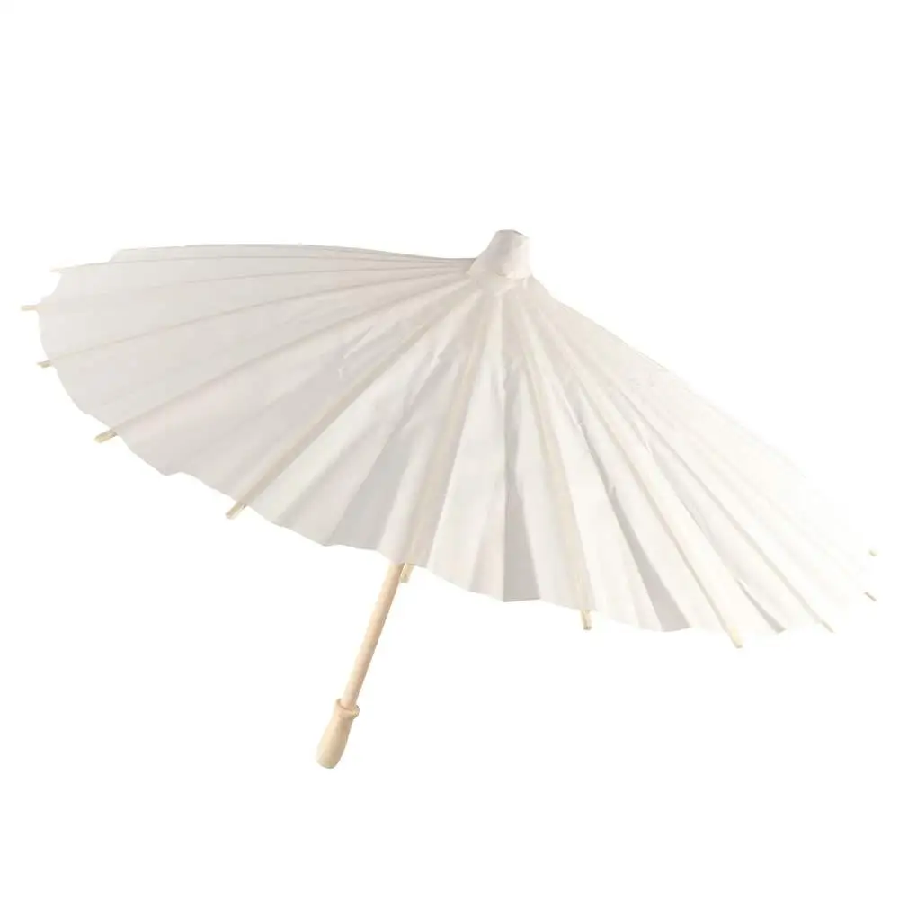 Arts and Crafts Traditional Handmade Paper Umbrella Vintage Classical Blank Paper Umbrella Colorful Oil Paper Umbrella