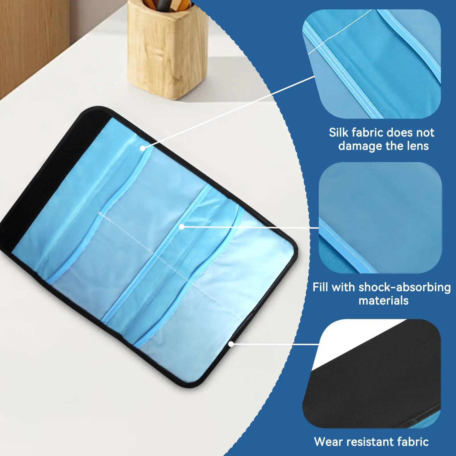 Kantong Filter Lensa Tas Pembawa Kantong Filter Kamera Tahan Debu Tas Penyimpanan Portabel Aksesori Fotografi untuk Studio Perjalanan