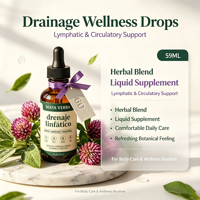 Maya Verra Lymphatic Drainage Drops 59ml, Herbal Liquid Supplement Natural Lymph Support, Relieve Body Swelling Easy to Absorbed