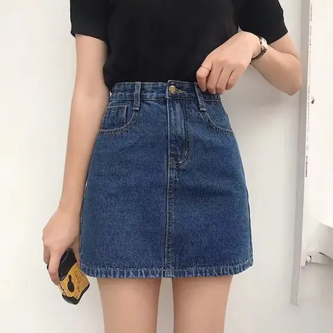 여성을위한 여름 데님 짧은 치마 높은 Wiast 섹시한 꽉 가방 힙 스커트 레이디 슬림 맞는 Y2K 여성 짧은 청바지 스커트 DURIKIES