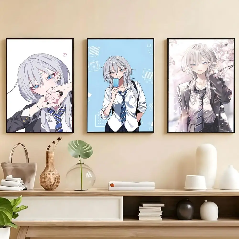Haimiya S-Senpai Wa Kowakute Kawaii Poster Poster HD Self Adhesive Waterproof Wall Art Ideal For Home Office Dorm Bedroom Great