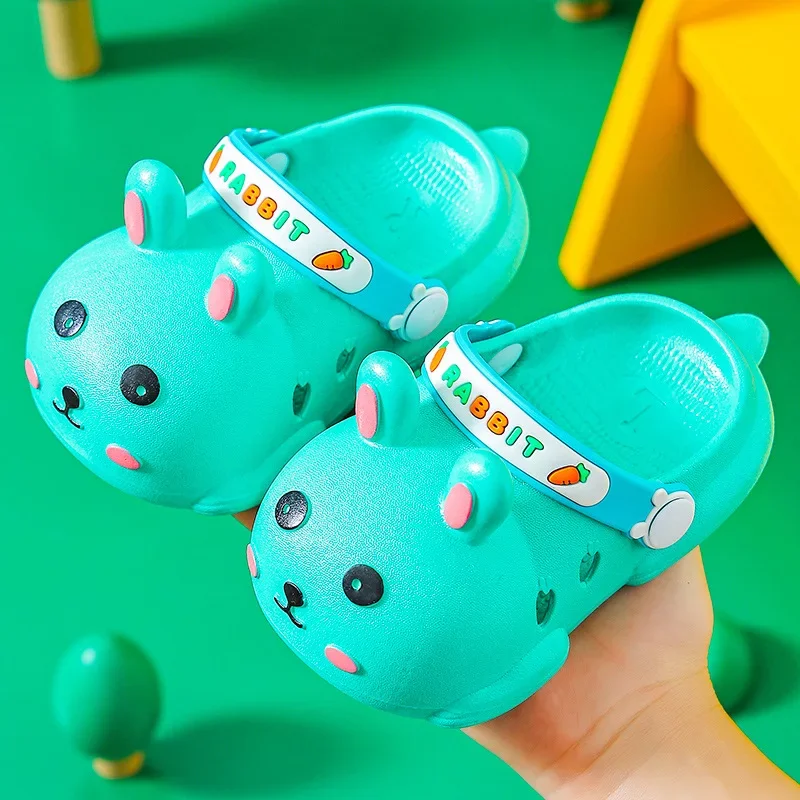 Children's Slippers Female Summer Indoor Cute Cartoon Home Anti slip Soft Sole Small and Medium sized Boy Baby Cool Boy Slippers