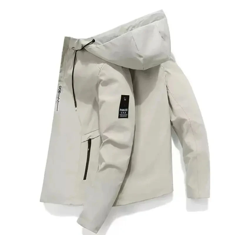 Chaqueta con capucha impermeable a prueba de viento transpirable para hombre, deportes al aire libre, Camping, montañismo, primavera y otoño