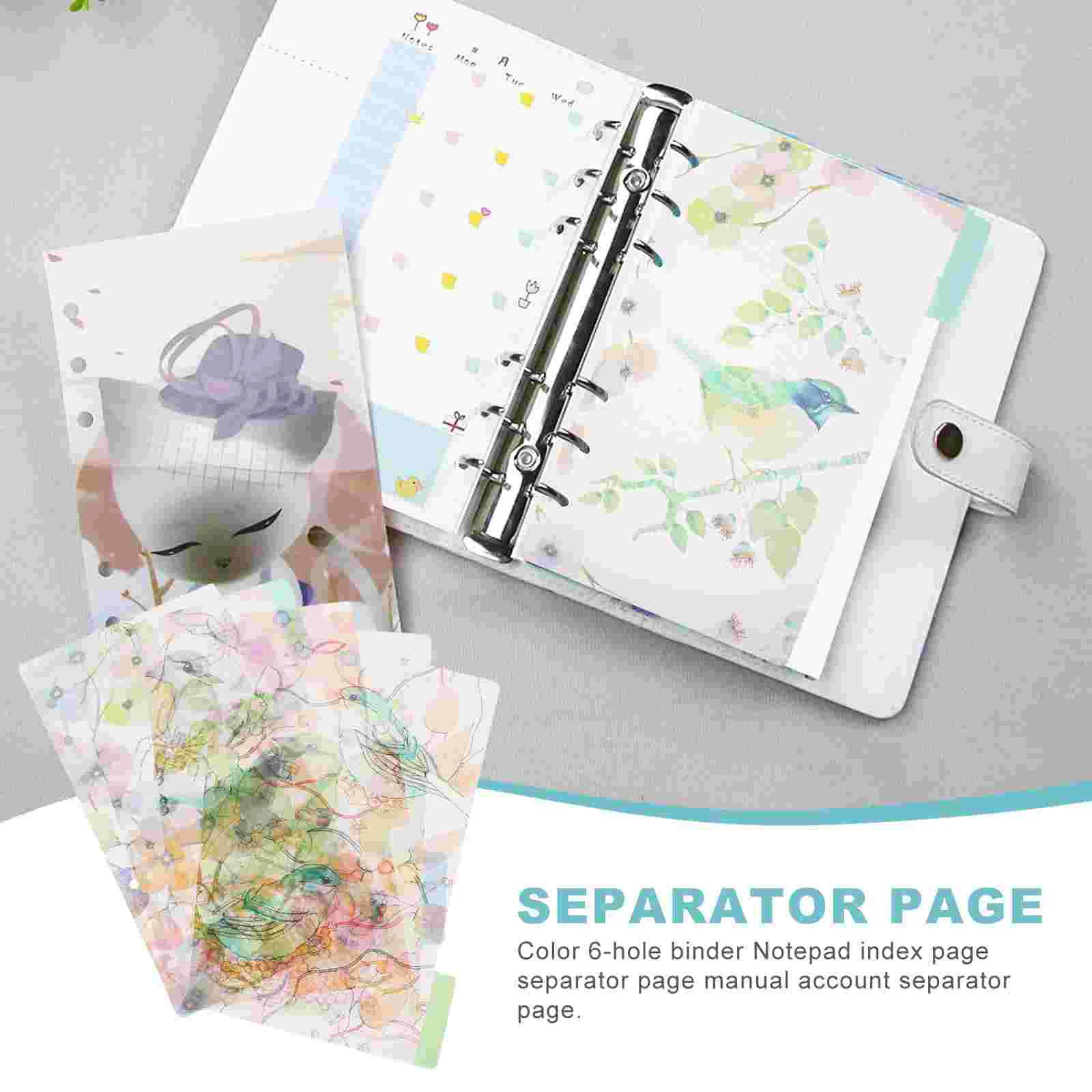 2 Sets Pocket Slip Index Dividers Plastic Tabs Labels Dividing Line Colored Sorter The Notebook