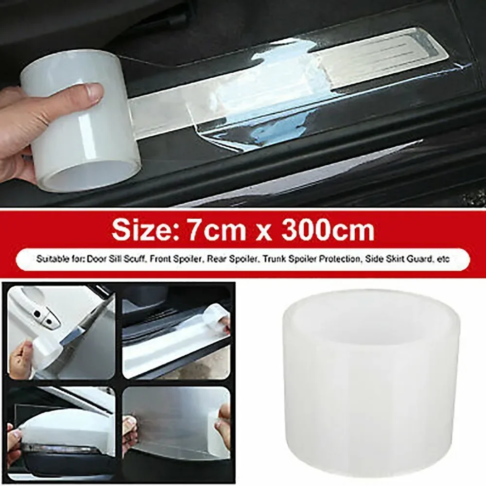 Car Door Sill Protector Multifunction Transparent Sticker Tape Auto Bumper Strip Car Door Protect Scratchproof Accessories