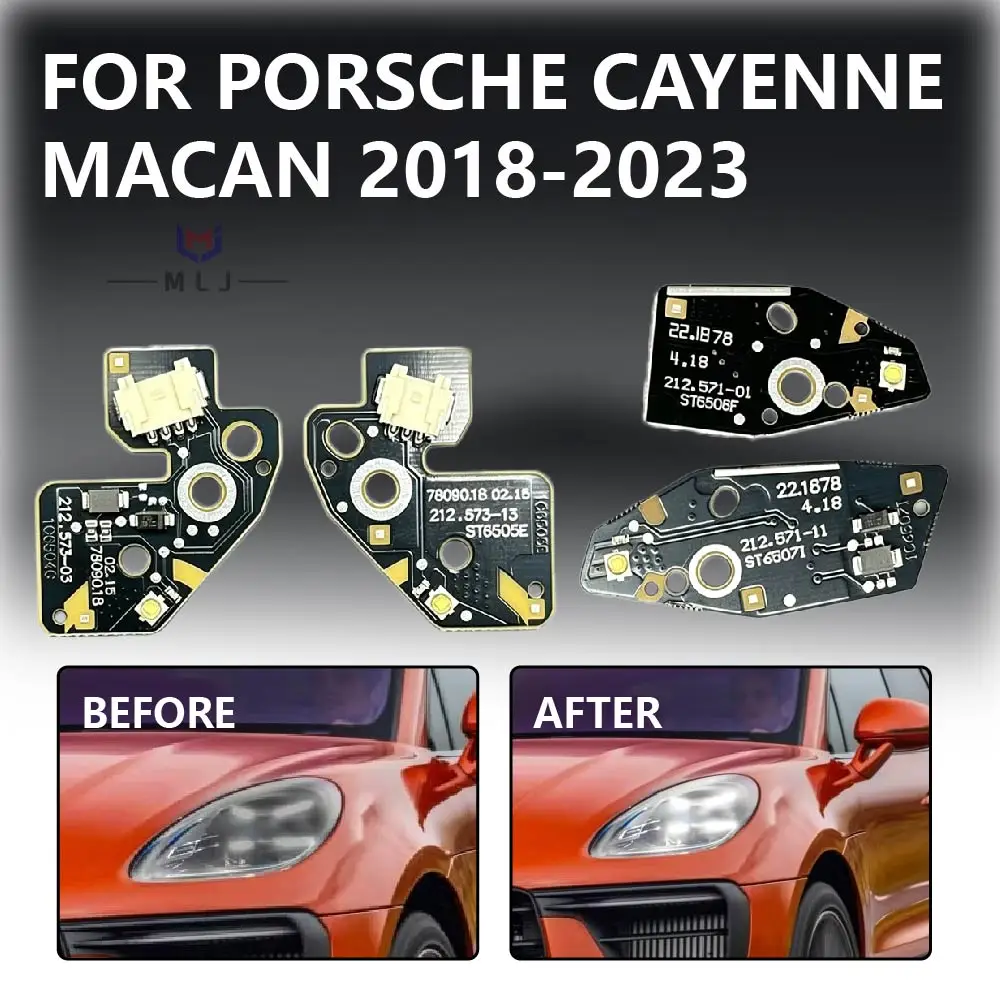 For Porsche Cayenne 2018-2023 Headlight DRL Light Source Chip White Light Source LED Board Angel Eye Plate Car Accessories