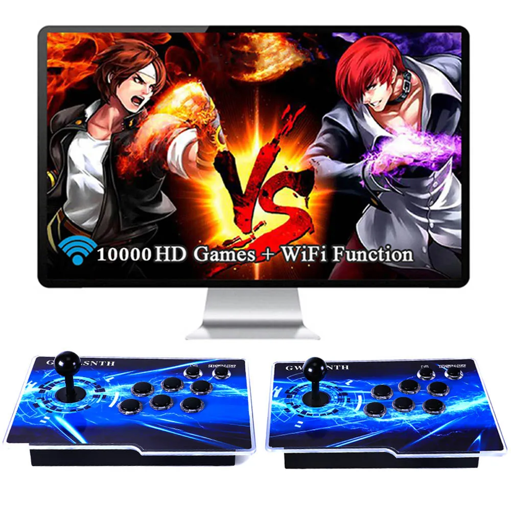 

GWALSNTH 3D Pandora Box 18S Pro Arcade Games Console, 10000 in 1 HD Video Games Machine,Plug and Play Games ,WiFi Function 1-4