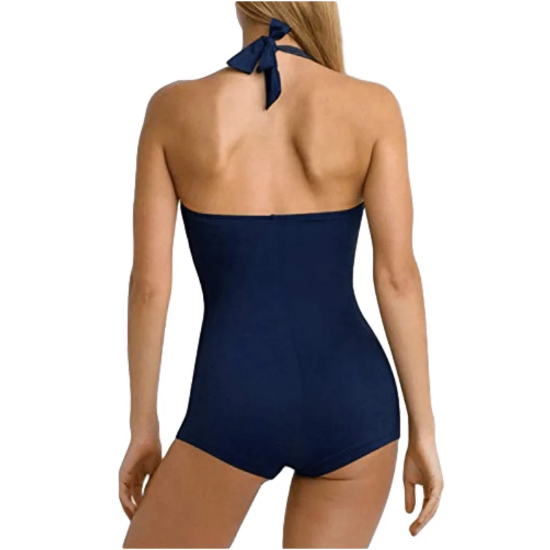 Trajes de baño de una pieza para mujer, control de barriga, trajes de baño con pliegues halter, monokini de cintura alta, trajes de baño tankini,