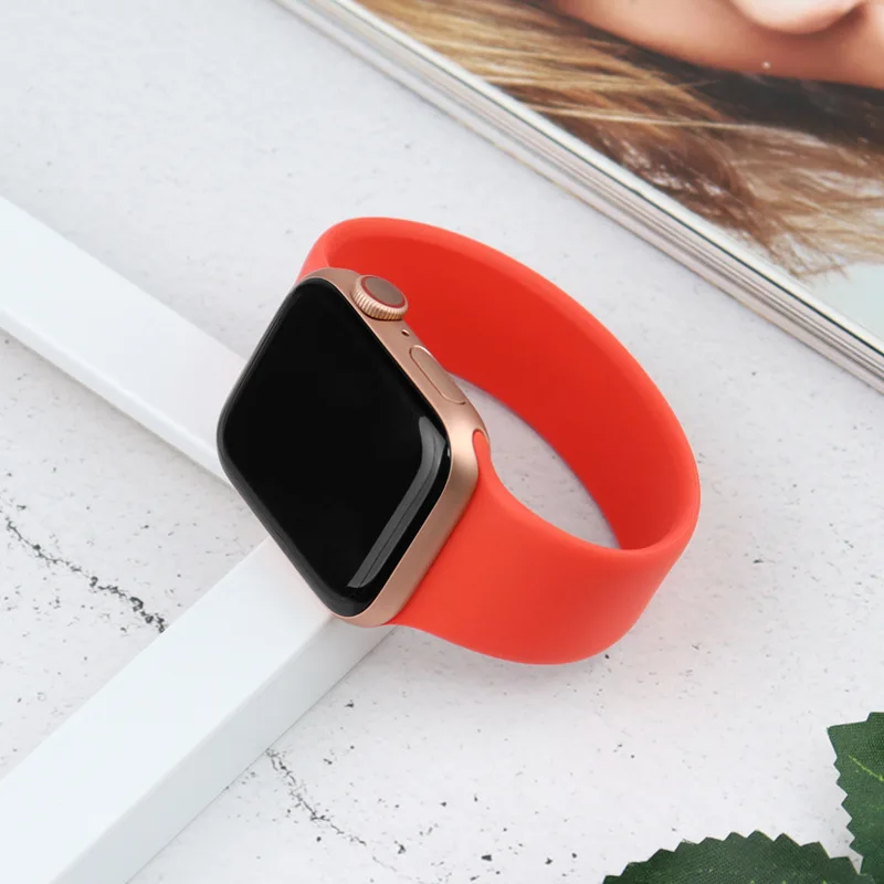 Suitable for Apple Watch S7 6 3 single loop elastic silicone strap