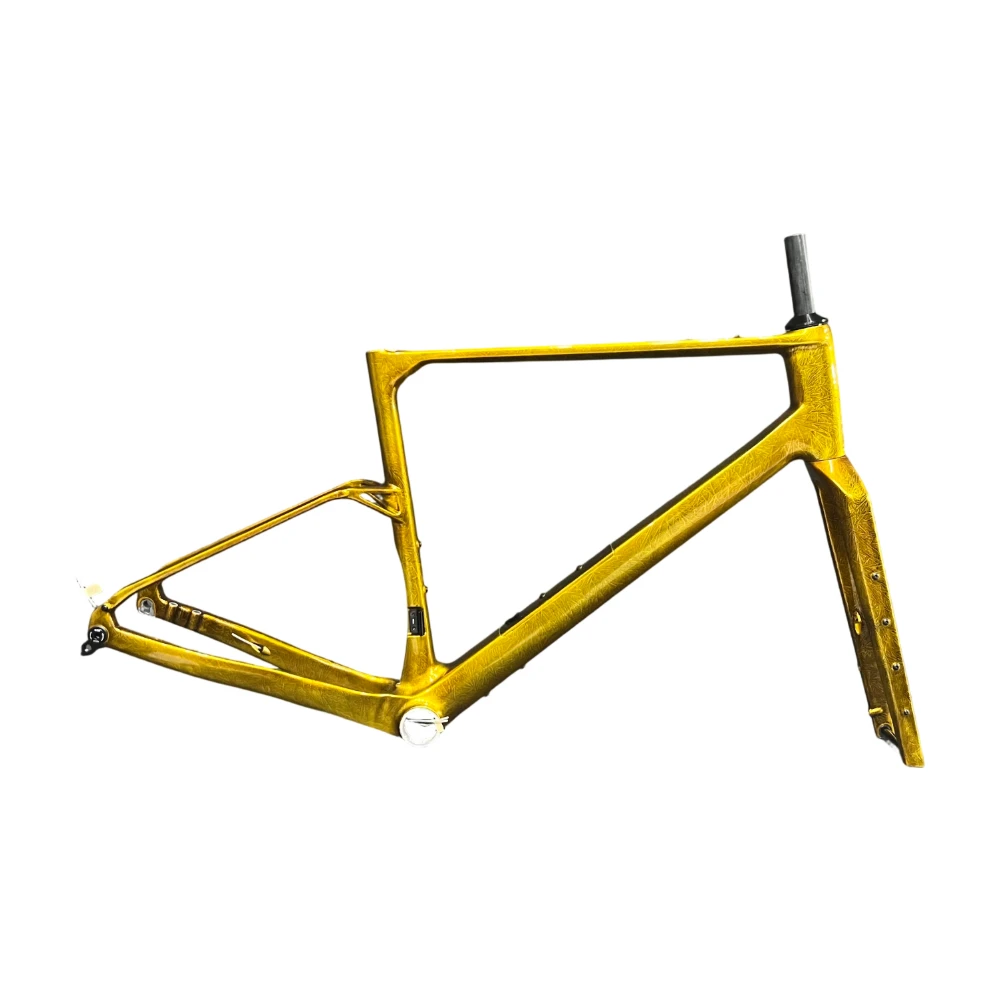 

Полностью карбоновая рама для гравийного велосипеда 700C*50C с UDH-кронштейном, внутренней проводкой тросов, дисковыми тормозами, кареткой BB T47 86.5 и отсеком для хранения