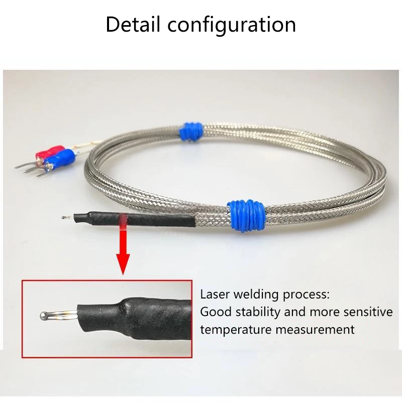 K-type shielded temperature line sensor, soldered point type thermocouple, high-sensitivity and fast air-type thermal electric c
