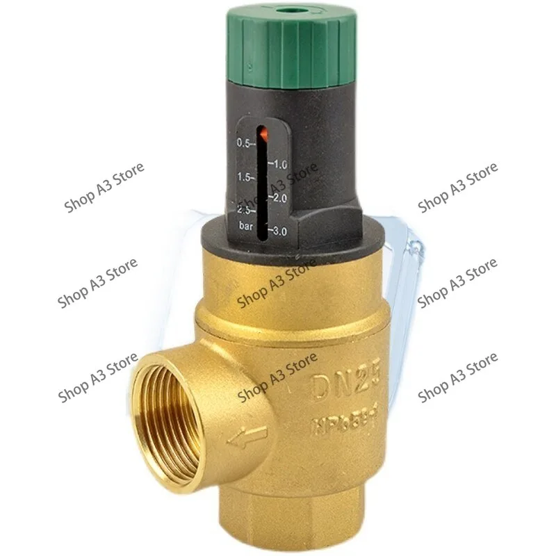Heat PumpDN15-25 Pressure Differential Bypass Valve Visual Adjustment All Copper Dial Balance Automatic Replenishment Valve