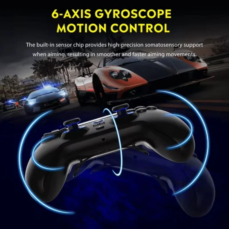 Pengendali Game Nirkabel Qrd Spark N5 Baru untuk Ps5 Ps4 Ps3 Ios Android PC Efek Hall Gamepad Efek Getaran Game PlayStation 4