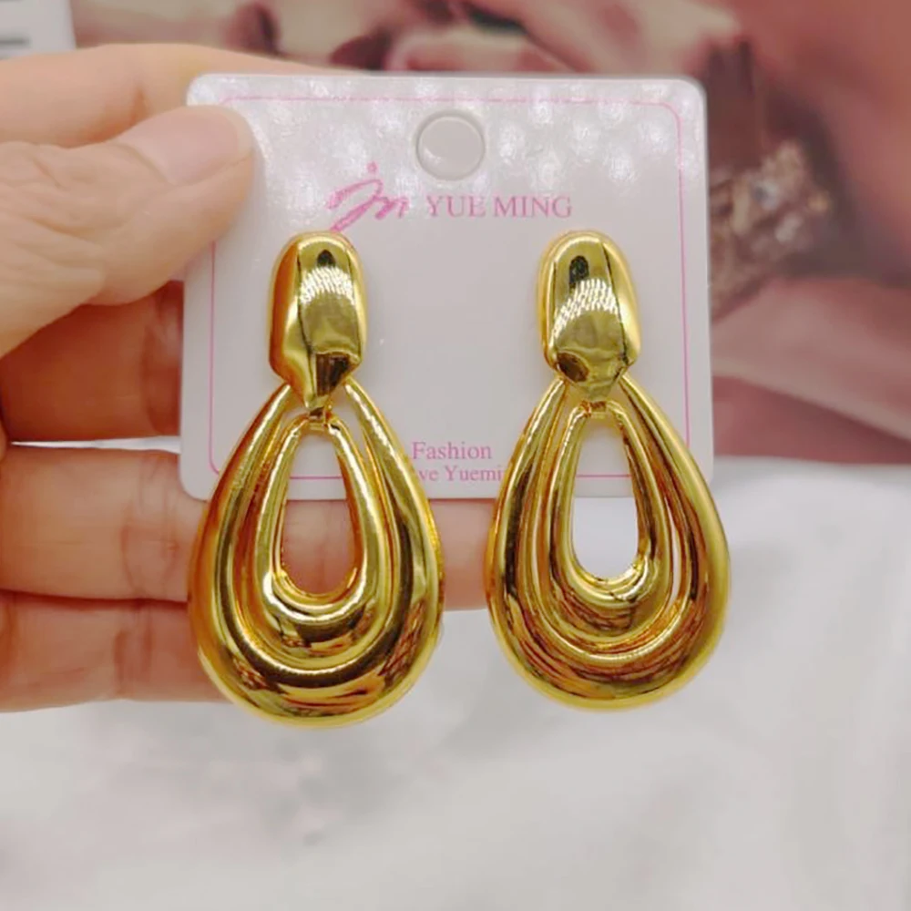 YM Women's Irregular Love Gold Earrings 3