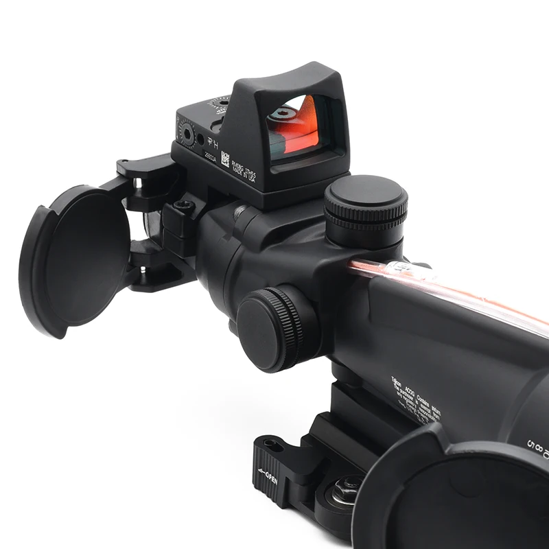 Imagem -05 - Real Red Fibra Óptica Iluminado Vidro Riflescope Red Dot Sight Marcas Completas para Caça e Airsoft Ta11 3.5x35