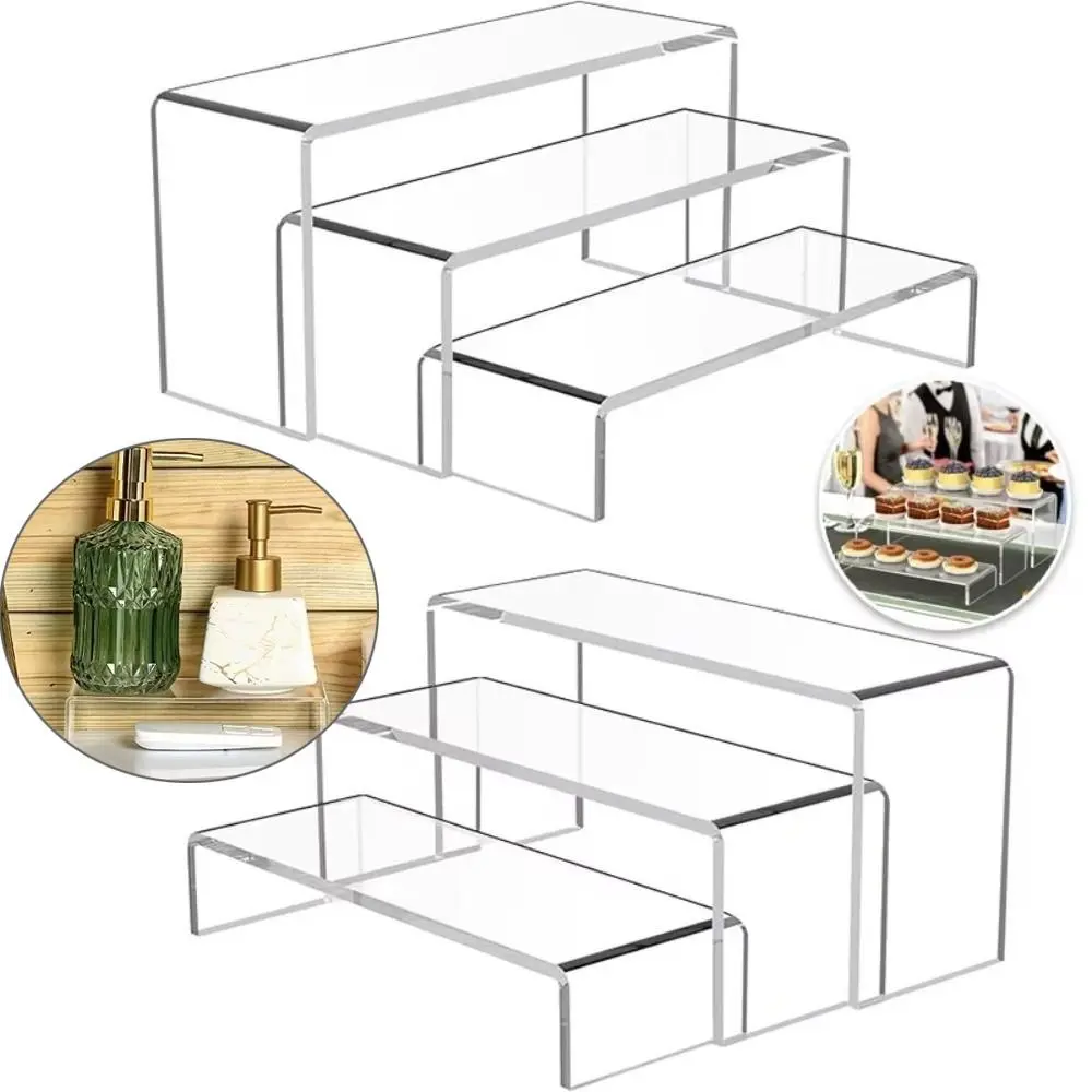 Transparent Acrylic Acrylic Display Stand Space Saving Minimalist Style Doll Display Stand Stackable Structure Multi-Purpose