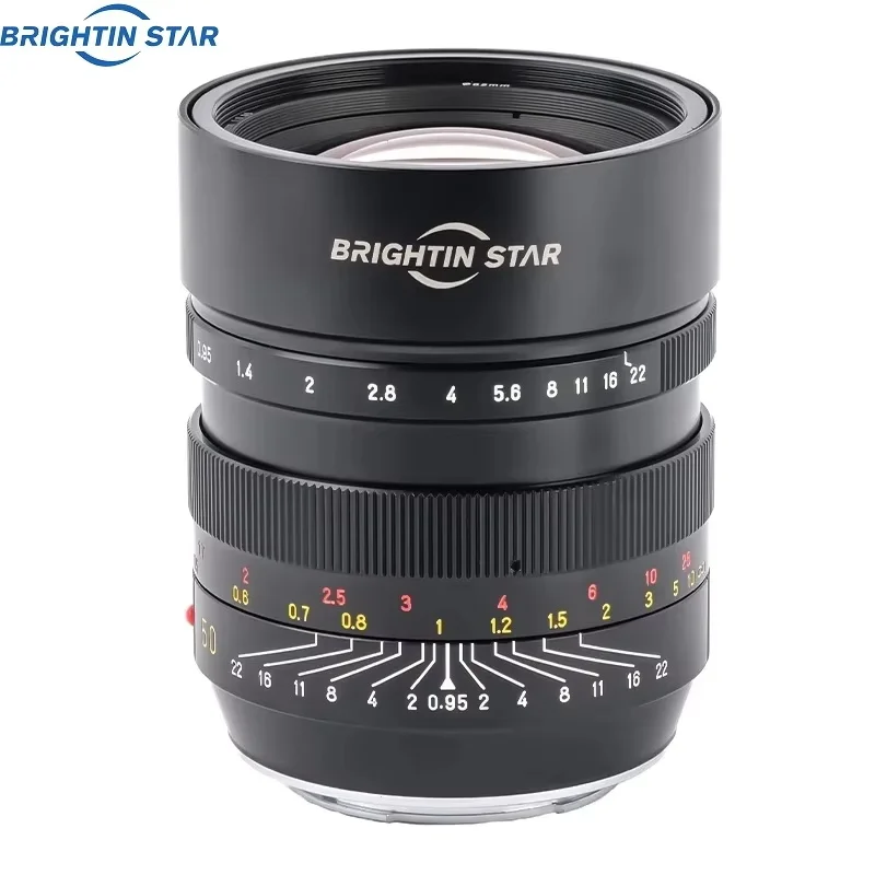 Brightin Star MF 50mmF0.95 Full-frame Large Aperture Mirrorless Camera Lens for Canon RF R8 R6 Sony E A7M4 Nikon Z Z8 Leica L