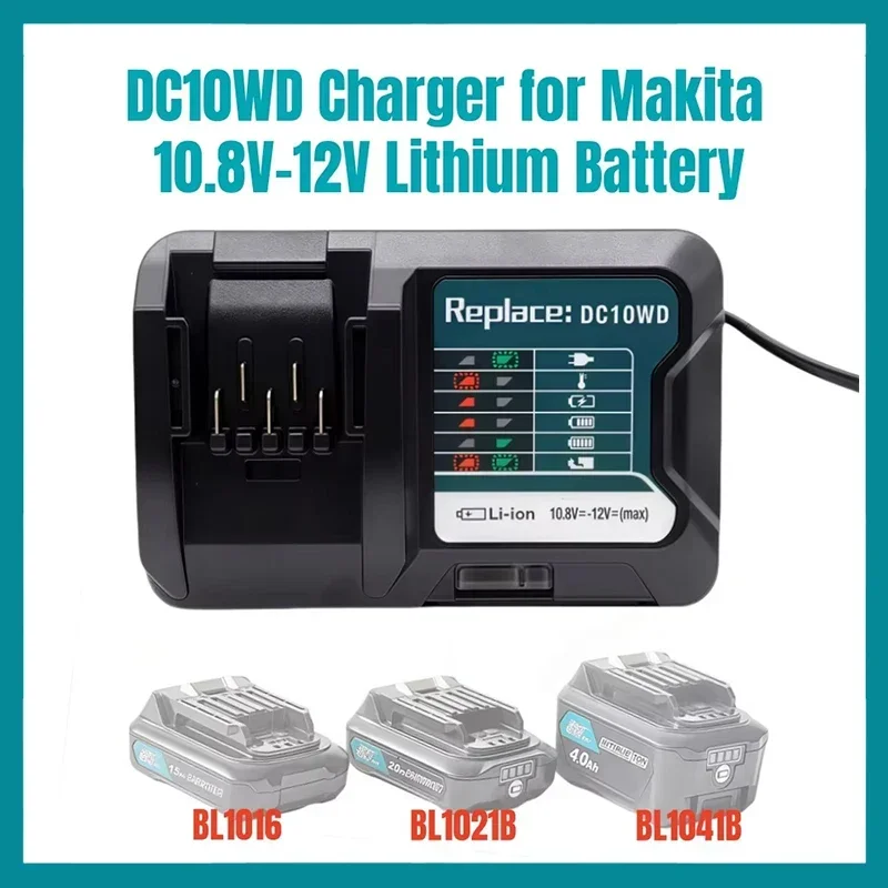 

Зарядное устройство DC10WD BL1015 для аккумуляторов 10.8V 12V BL1016 BL1021B BL1041B FD05 DT03 RJ03Z SH02Z PH04Z DC10SB