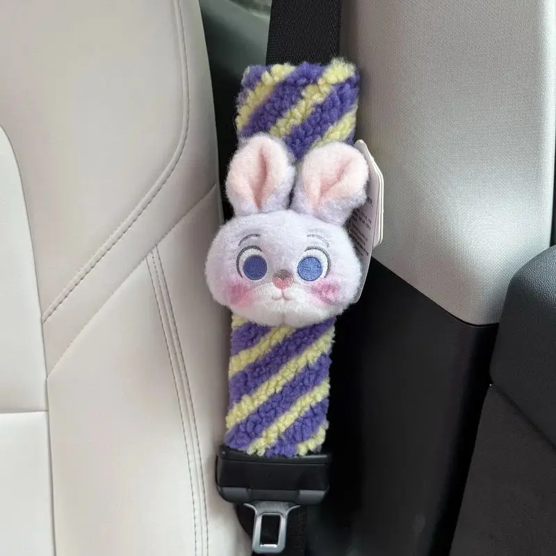 حزام أمان للسيارة من كارتون كريزي زوتوبيا نيك جودي، لعبة قطيفة لطيفة، غطاء كتف للسيارة، هدية دمية إبداعية ناعمة ومريحة #6