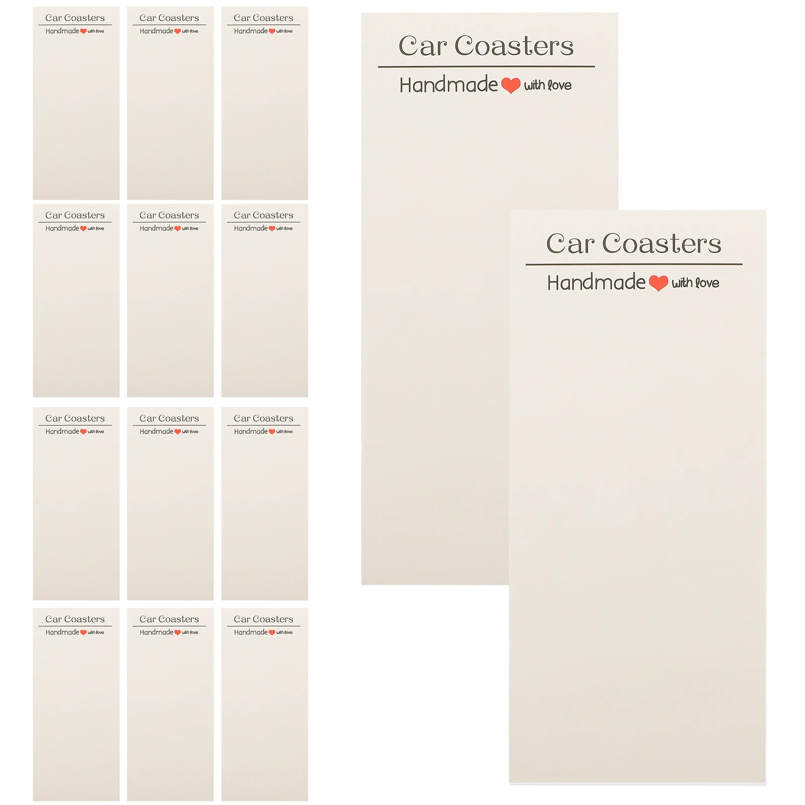 

100 Sets Paper Coaster Card Craft Display Cards Cup Coasters Packing For Selling Packaging Storage Bags Showing With