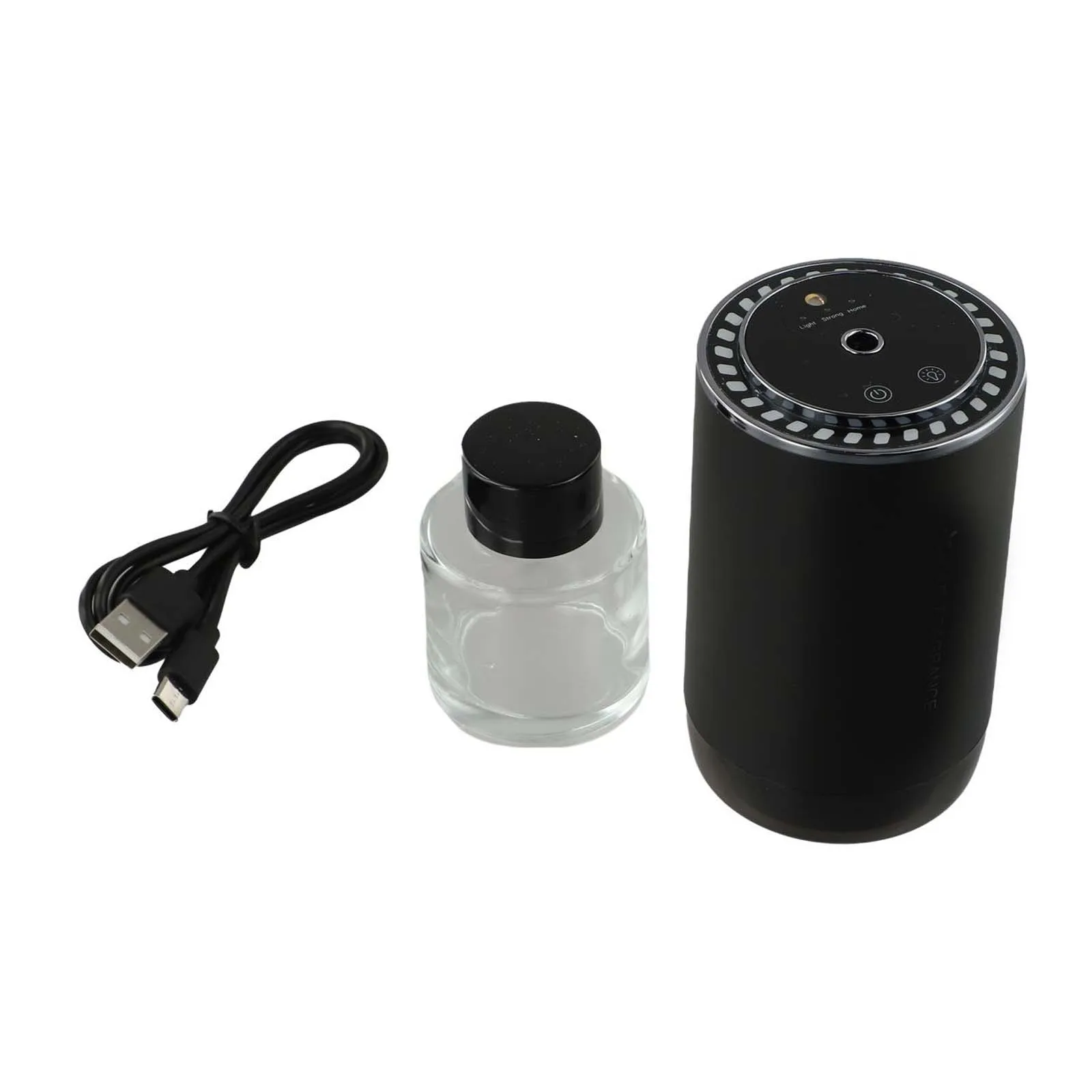 Compact Freshener Air Humidifier Driving Experience Black Auto On Off Function Wireless Use 3-Level Adjustable Fragrance