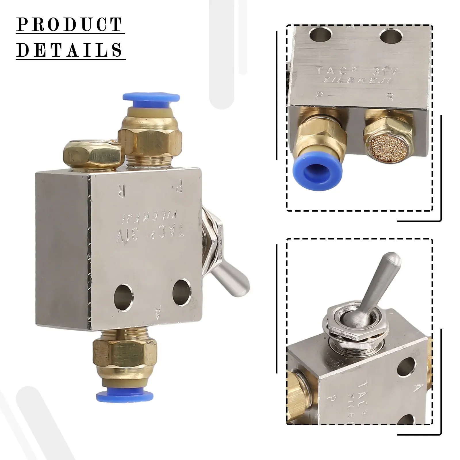 Pneumatic Valve TAC2-31V 2 Position 3 Way Toggles Mechanical Valve With Fitting Hot Selling Furniture Tool Accessories