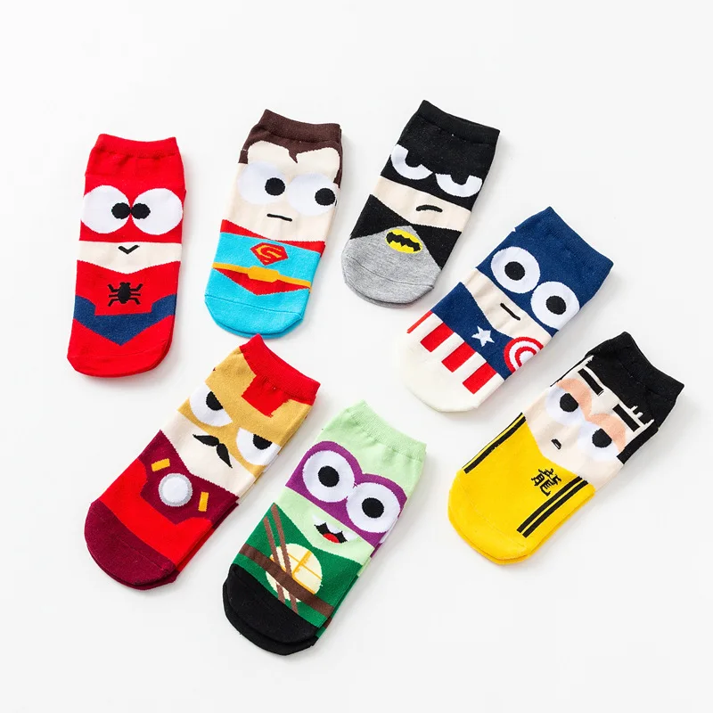 Hot Sale! Women Socks Funny Men Male Harajuku Short Sock Designer Colorful Breathable Anime Cartoon Kawaii Socks 35-42