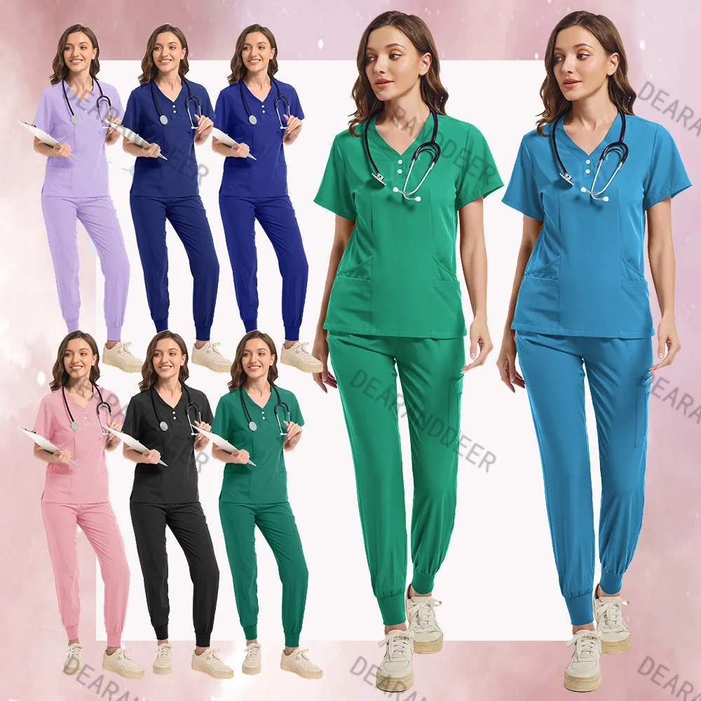 Hospital nurse medical accessories matte set for men and women, dental clinic and laboratory doctor's surgical work uniform