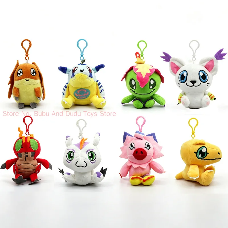 Anime Digimon Plush Pendant Cute Soft Stuffed Figure Digimon Backpack Plush Keychain Plush Toy Birthday Gift