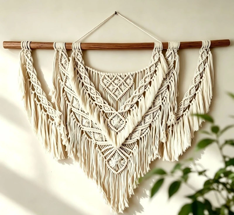 Nordic hand-woven wall decoration ins Bohemian style decoration fringed home