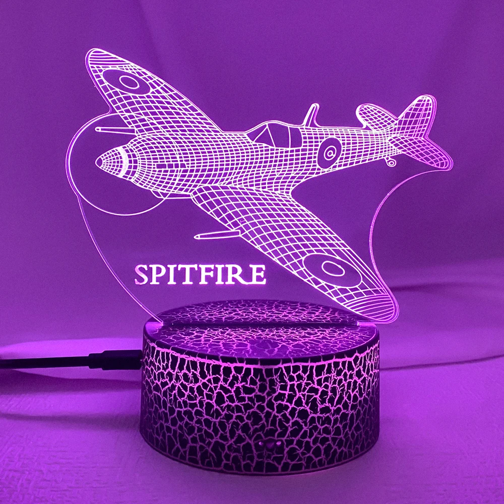 Custom 3d Lamp Airplane Hologram Baby Night Light Cool Name Customization Nightlight for Child Bedroom Decor 3d Led Night Light