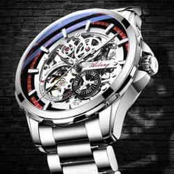 Unique Design AILANG Skeleton Dial Watch Men Luxury Brand Automatic Mechanical Men Watches relogio Waterproof
