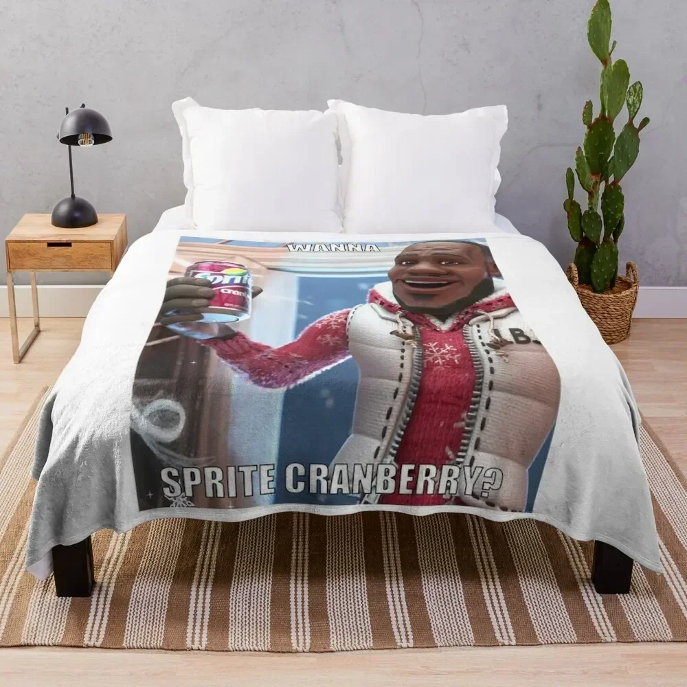 Sprite Cranberry - Wanna Sprite Cranberry Throw Blanket Warm blankets and throws Decorative Sofas Luxury Throw Blankets