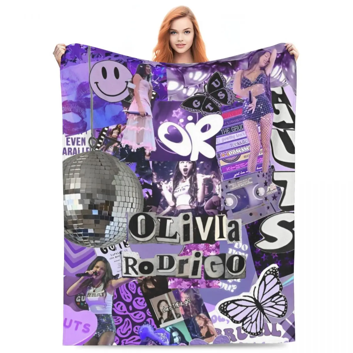 Olivia Vampire Rodrigos Sour Designs Blanket Velvet Ultra-Soft Throw Blanket for Airplane Travel Bedspread