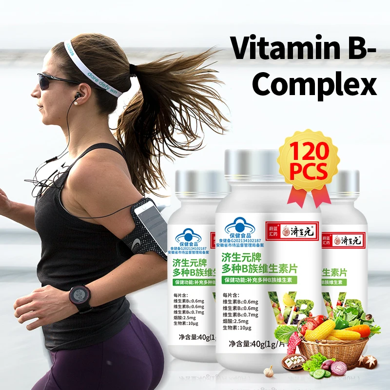 Vitamin B Complex Tablets Supplements Vitamins B1 B2 B6 Niacin Health Food 1000mg/tablet