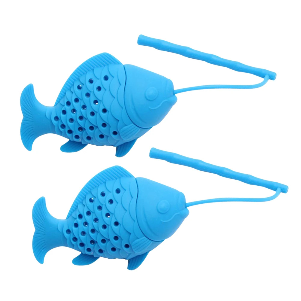 

2pcs Tea Filter Creative Tea Infuser Filter Fish Shape Strainer Loose Leaf Teas Herbs Spices Kitchen Bar Accessories