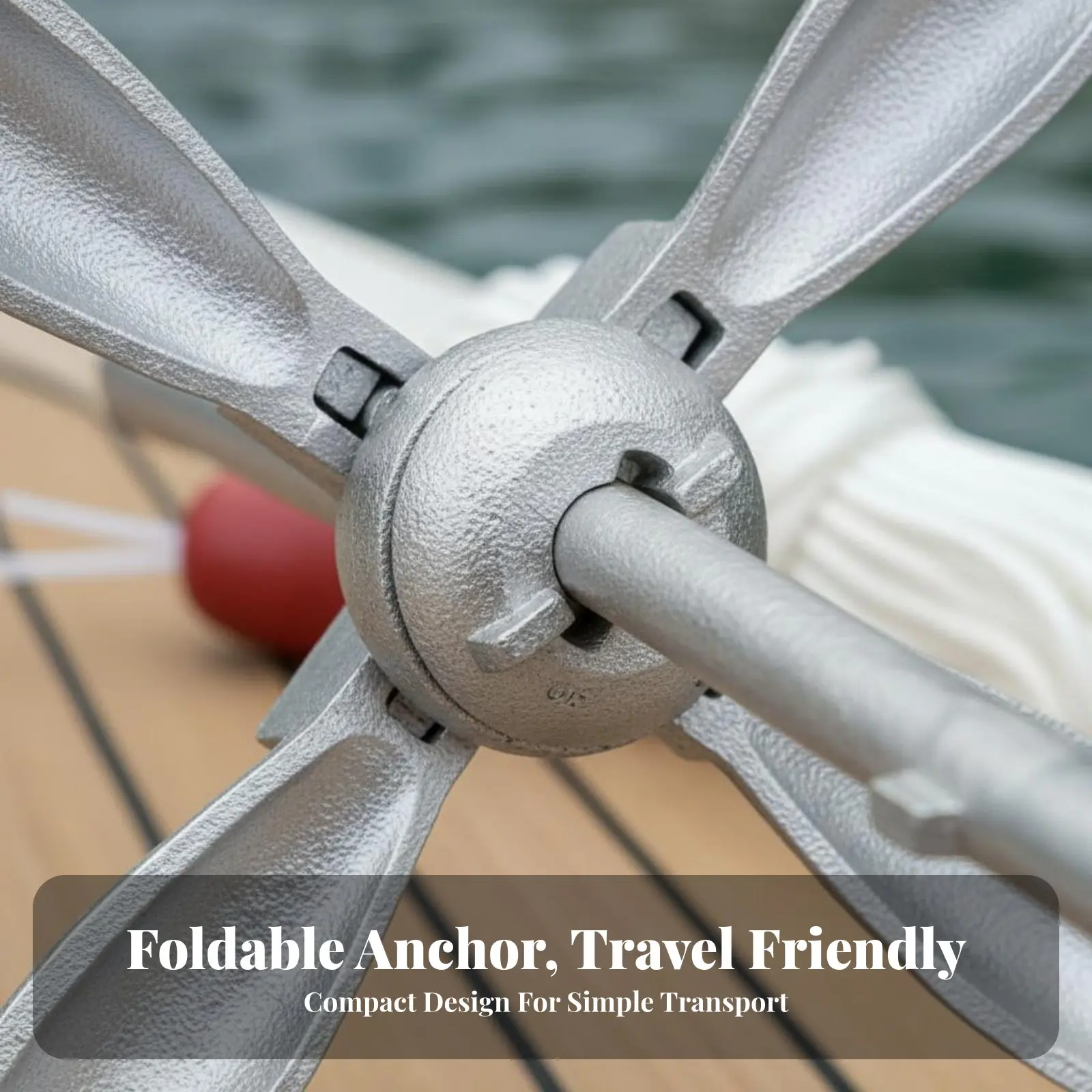 

Folding Grapnel Anchor Portable Foldable Grapnel Anchor Boating Equipment Secure Holding Strong Grip for Kayakers, Lakes, Rivers