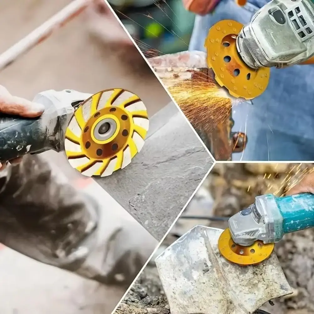 

12-сегментный алмазный шлифовальный круг, сверхмощный, с турбо-дизайном, для угловых шлифовальных машин, с керамическим связующим и вкраплениями алмаза