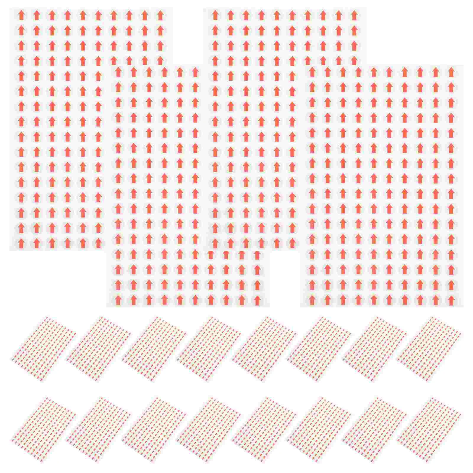 20 Sheets Nail Stickers Arrow Floor Marking Decals Direction for Indicating Red Indication