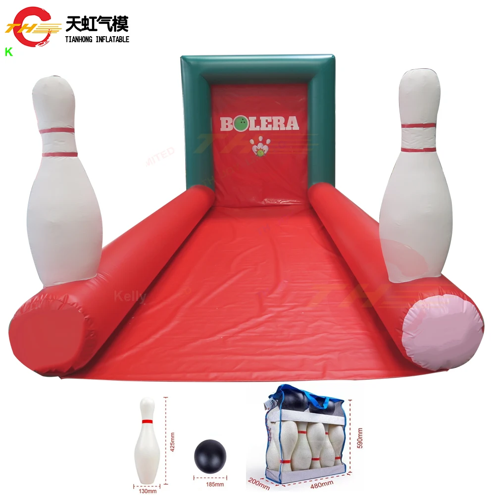 Fast Shipping 6x2.5m Inflatable Bowling Ball Arena Interactive Carnival Inflatable Bowling Lane Playground Sports Entertainment