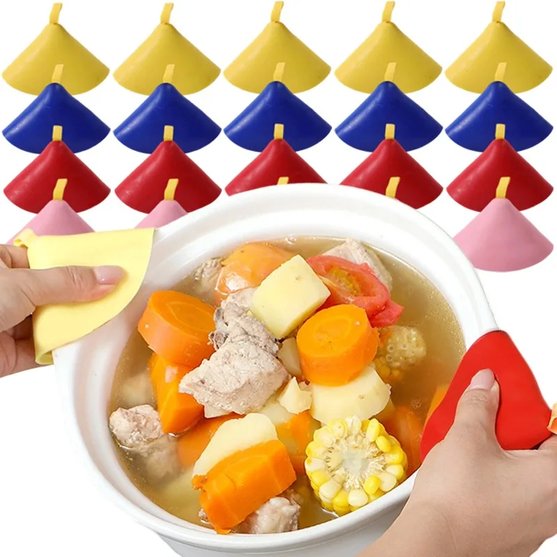 

Термостойкий силиконовый зажим, нескользящий зажим для чаши, портативные безопасные кухонные перчатки для микроволновой печи, изолированная защита для рук, кухонный гаджет