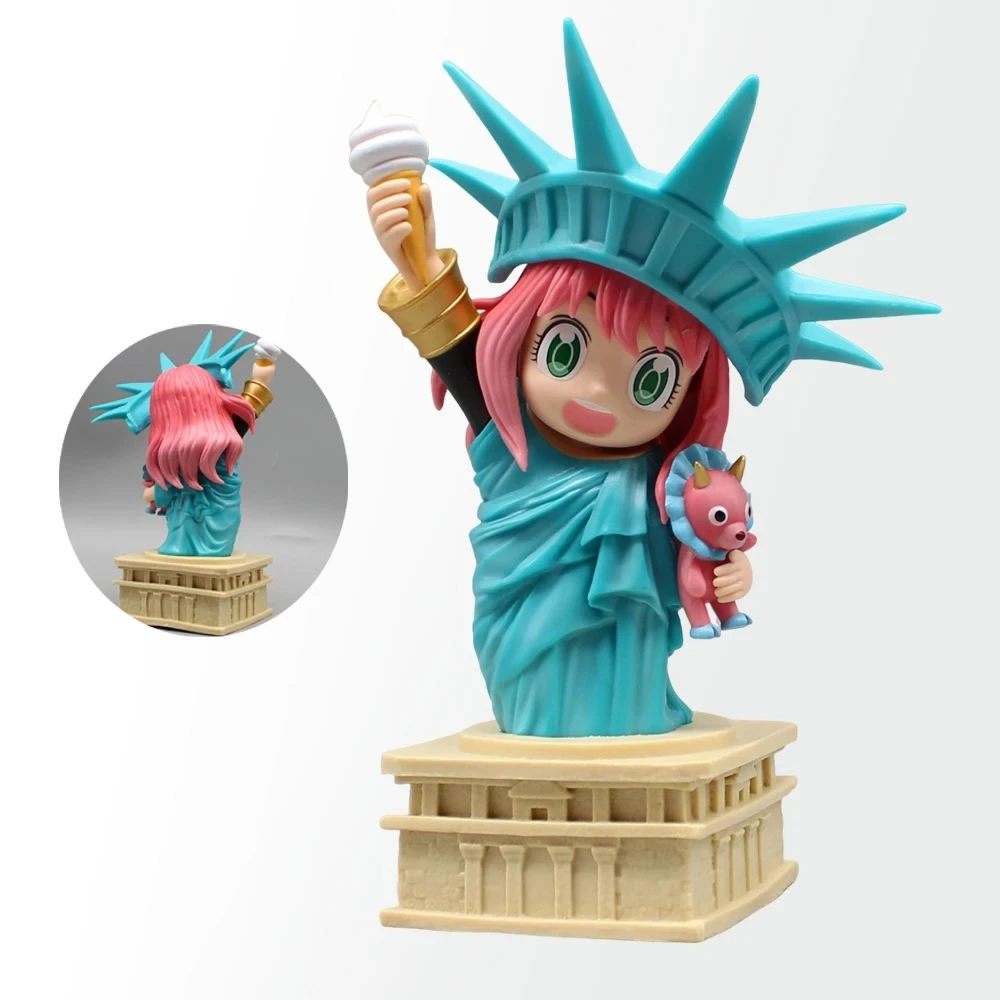 

Spy×Family Figure Anya Forger Anime Figurine Anya Goddess of Liberty 18cm Statue PVC Model Doll Collection Room Decora Toy Gift